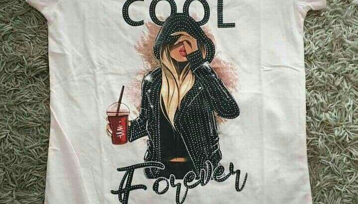 Koszulka Cool Forever pudrowy róż